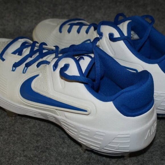 Nike Zoom Hyperdiamond 3 Elite Softball Cleats White Blue Sz 10 C12229-106 - Picture 2 of 6